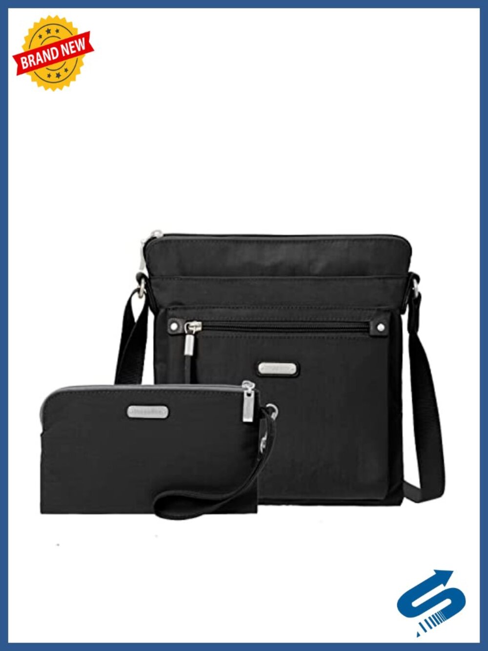 Removable Phone Wristlet Crossbody Bag RFID Blocking Water Resistant Nylon